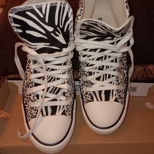 Converse Leopard Zebra print